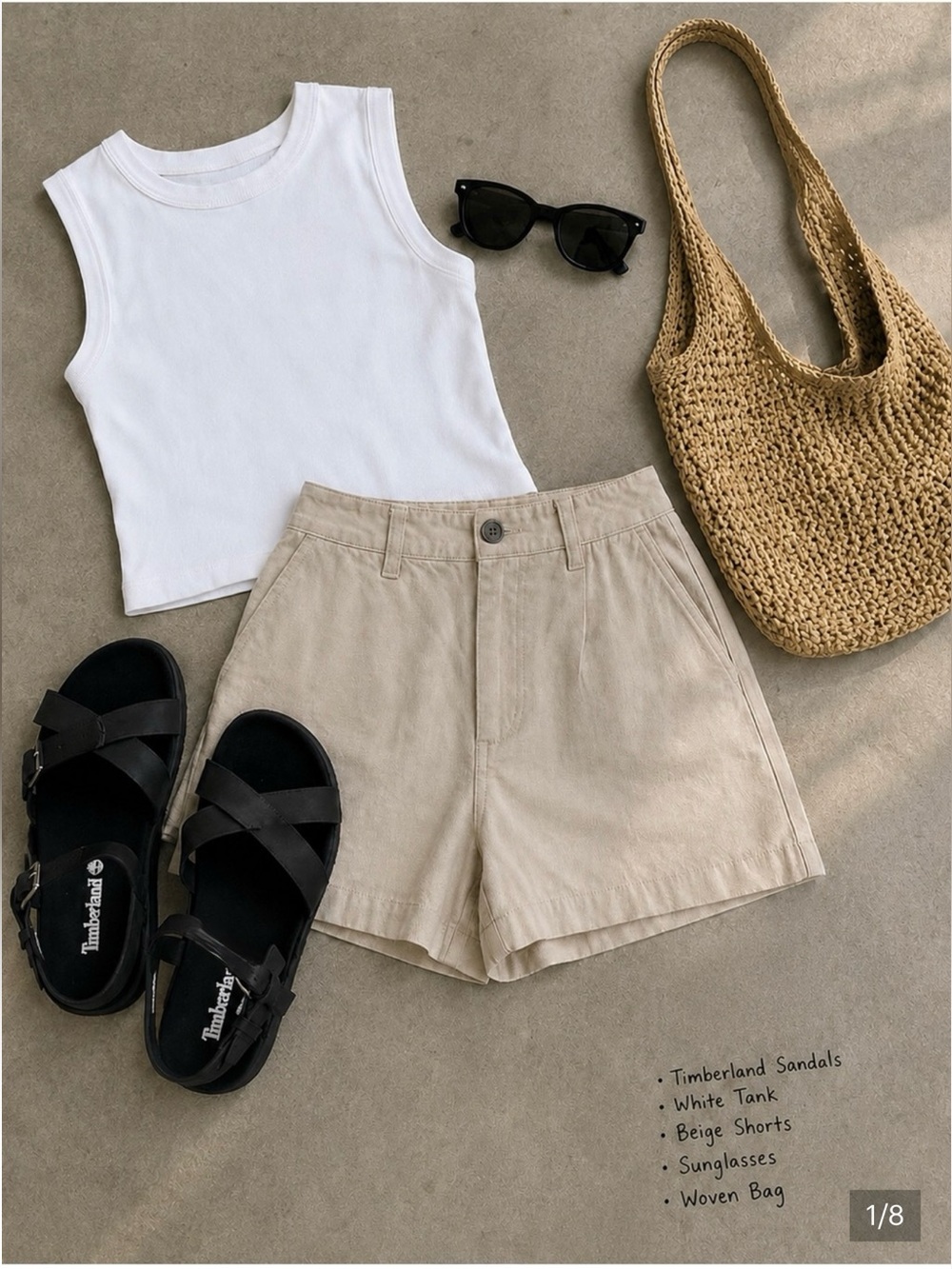 Timberland Black Leather Sandals